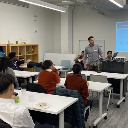 Volunteer teaches a workshop