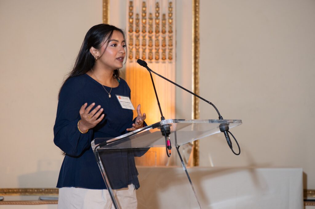 Mehrin Chowdhury speaking at Dream Big