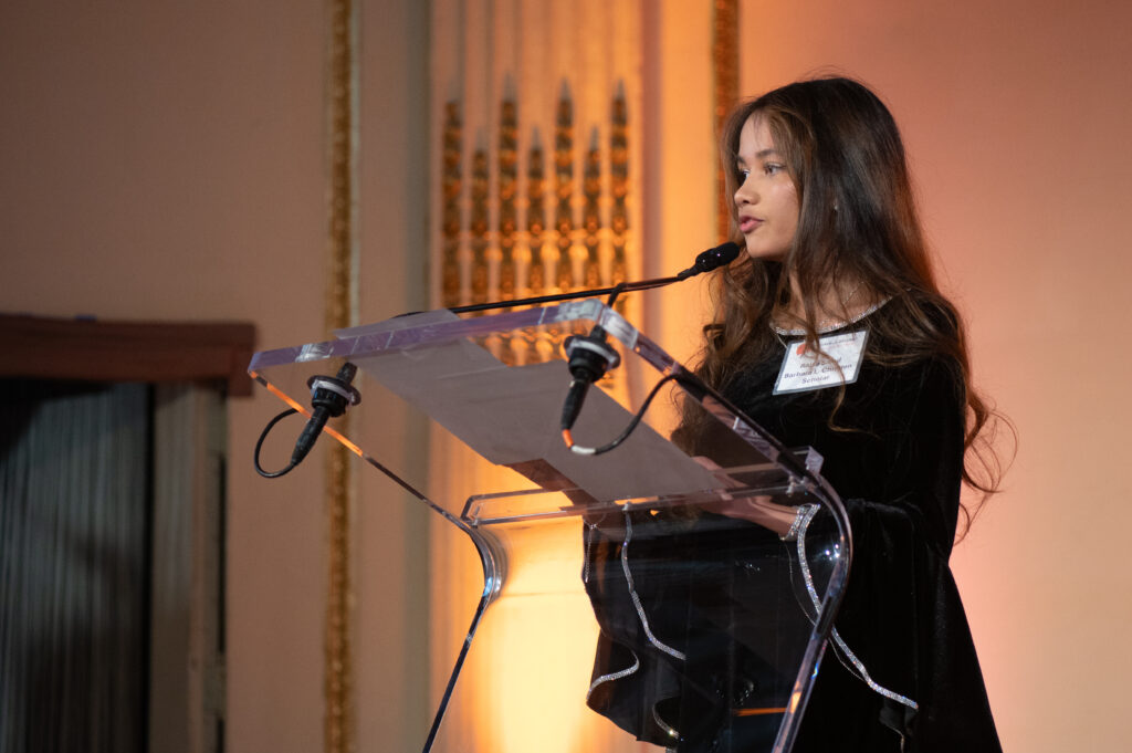 Raisa Saied speaking