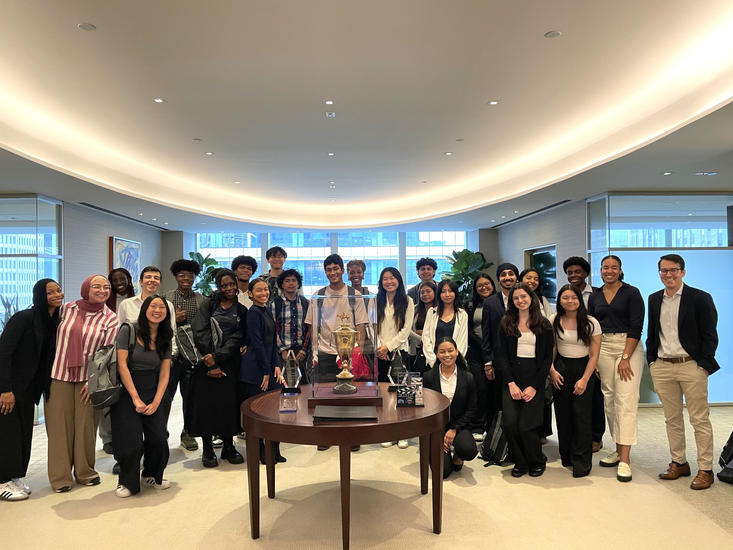 Students at a field trip at Guggenheim