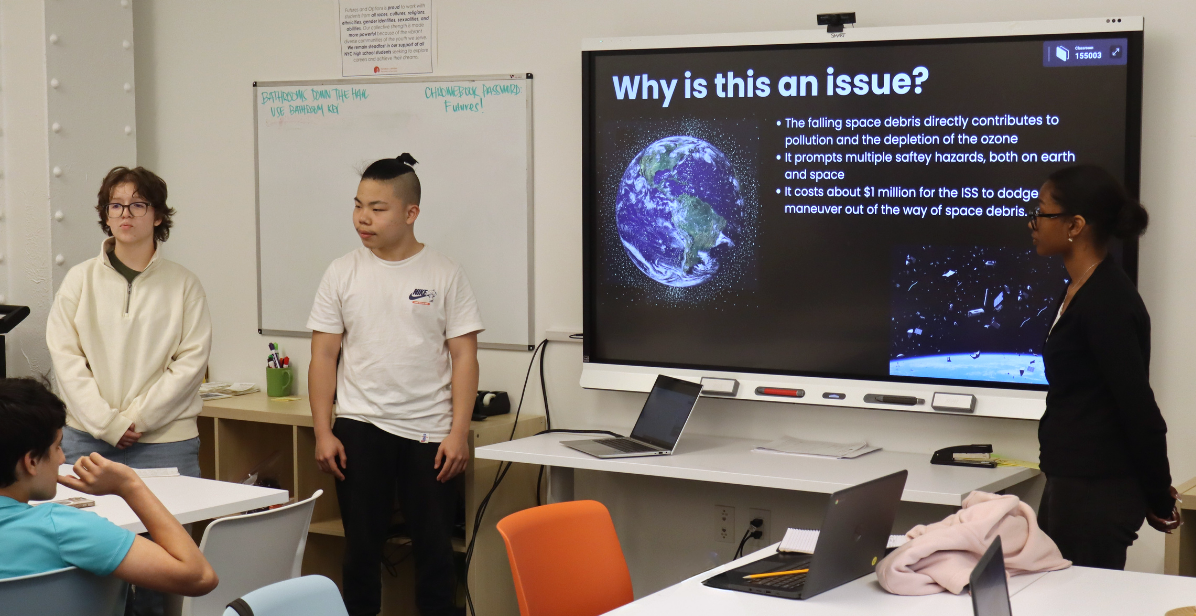 Students present their final project